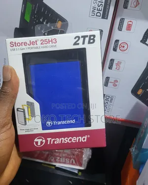 Transcend Storejet 25h3 2tb Portable Hard Drive.