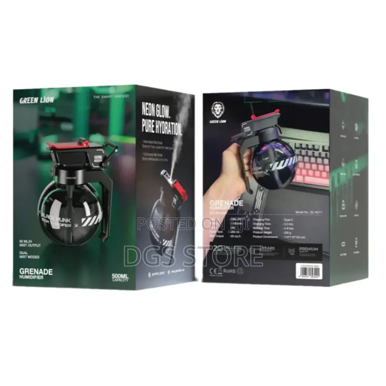 Green Lion Grenade Humidifier 500ml