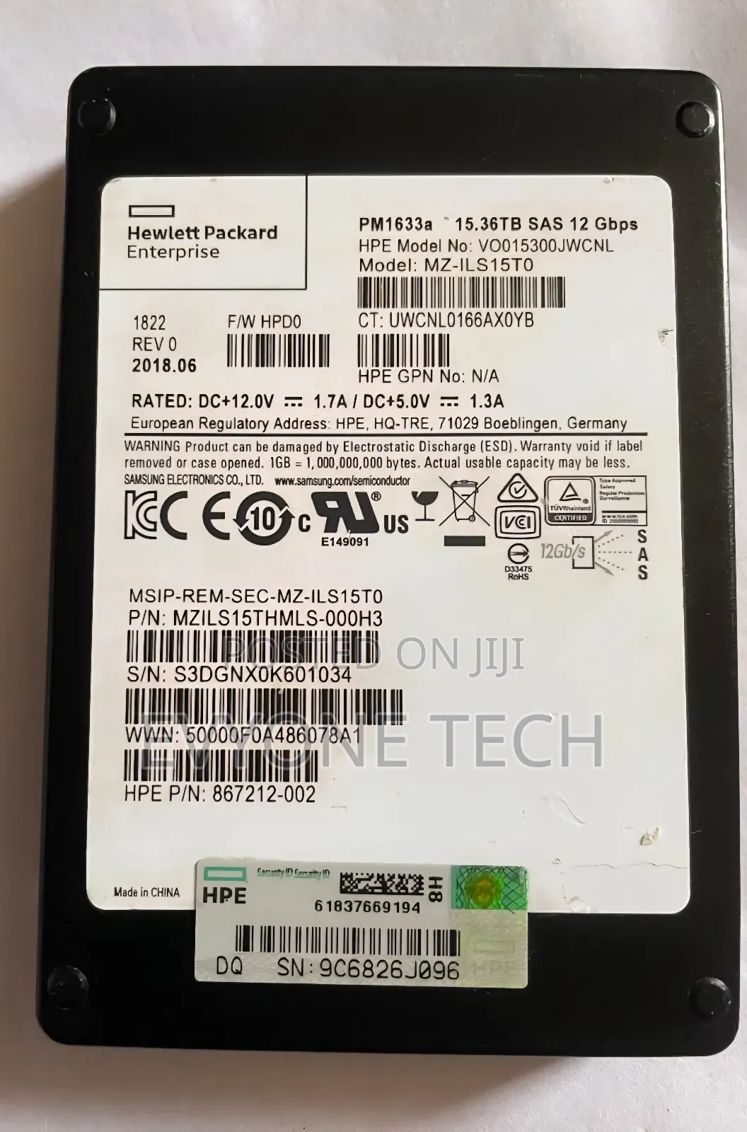 15.36tb Sas 12 GBPS SSD