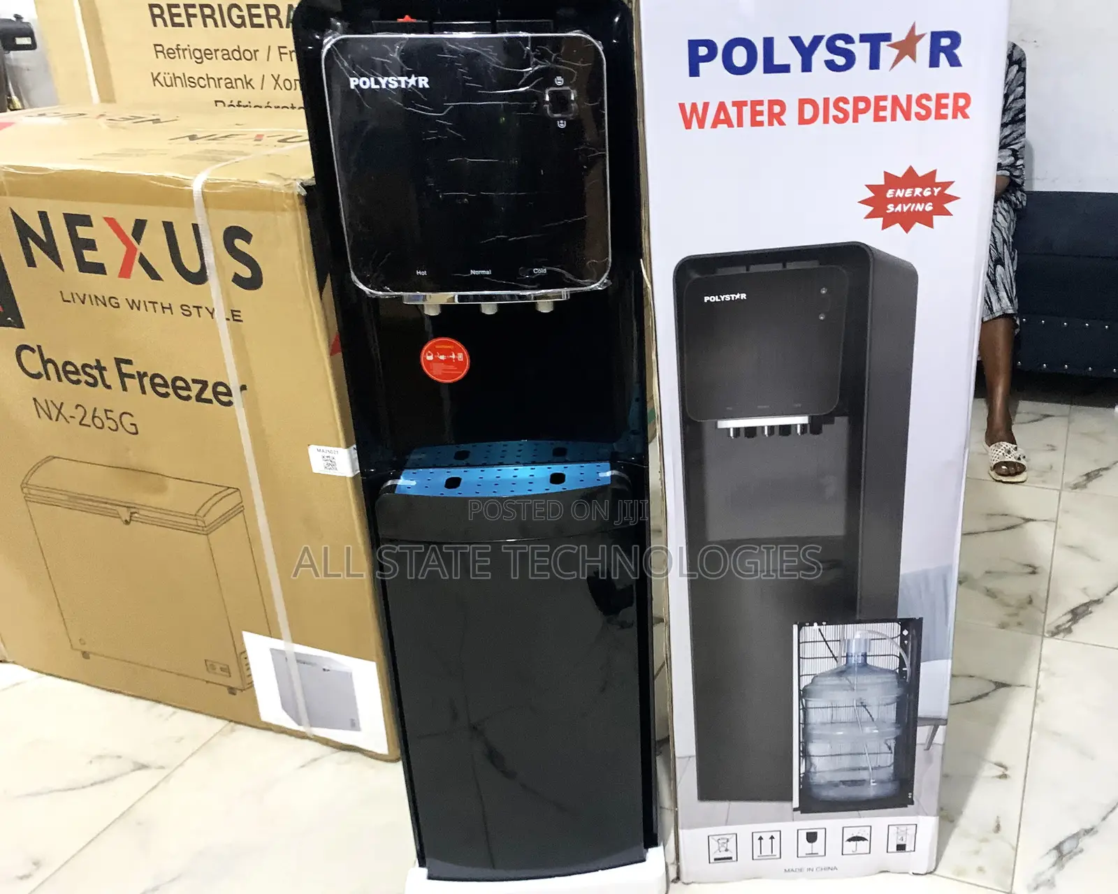 Polystar Modern Black, Water Dispenser 3 Spouts