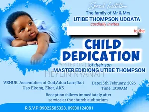 Child Dedication Flier