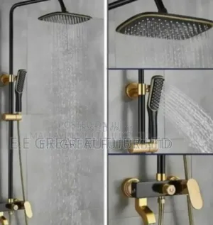 Shower Mixer Gold And Black