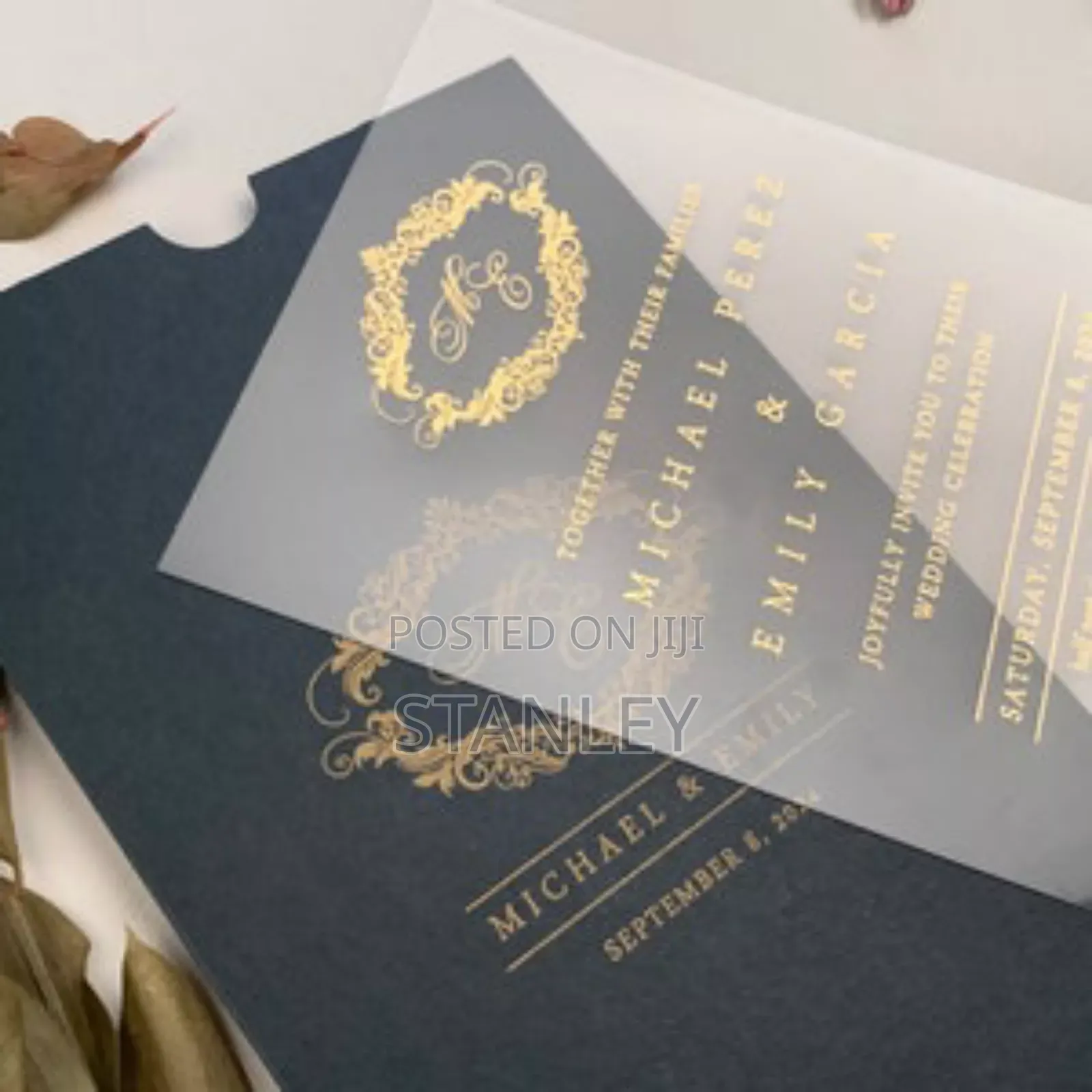 Transparent/Acrylic Wedding Invitation Card