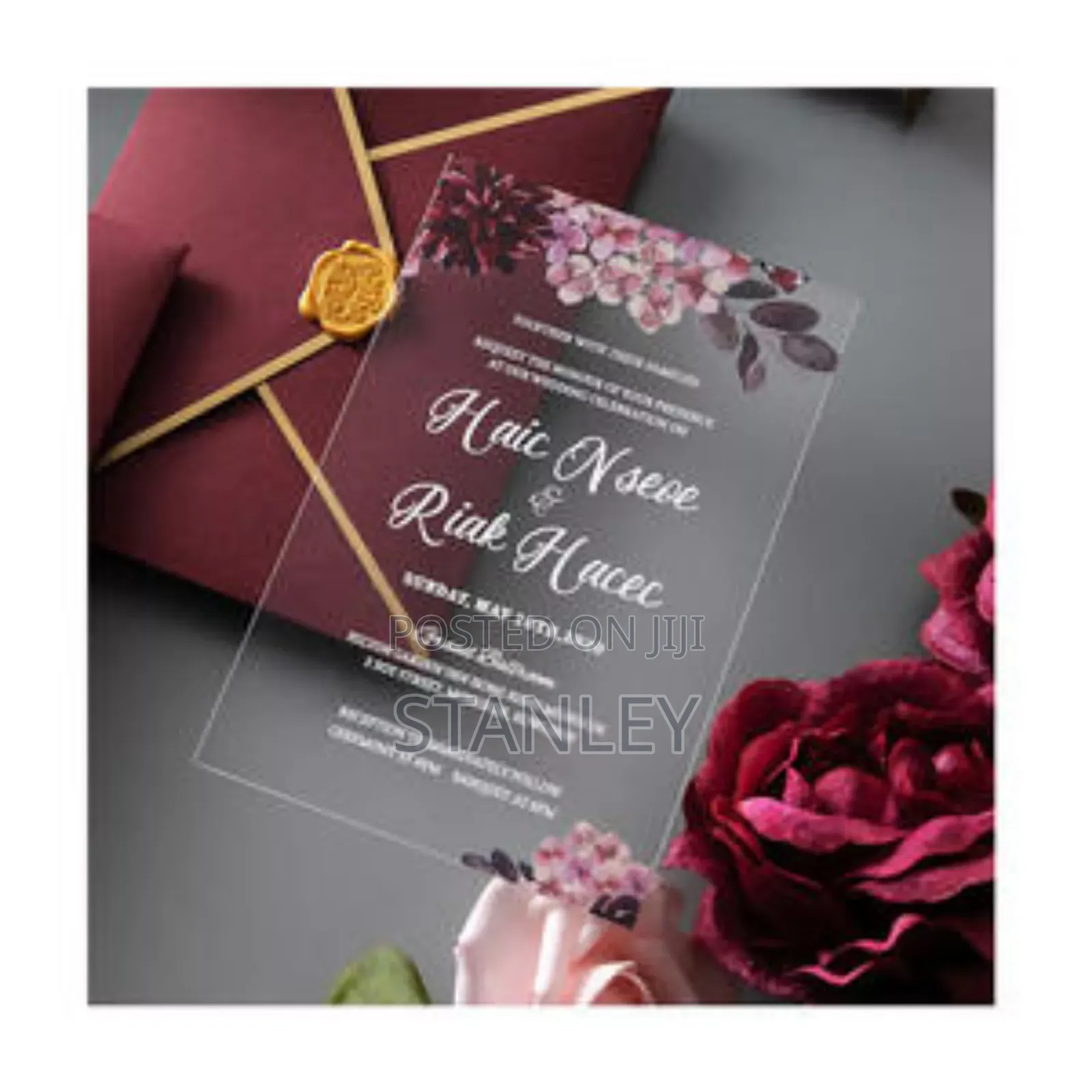 Transparent/Acrylic Wedding Invitation Card