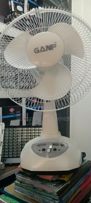 Table Solar Rechargeable Fan Dc/Ac 12 Inches