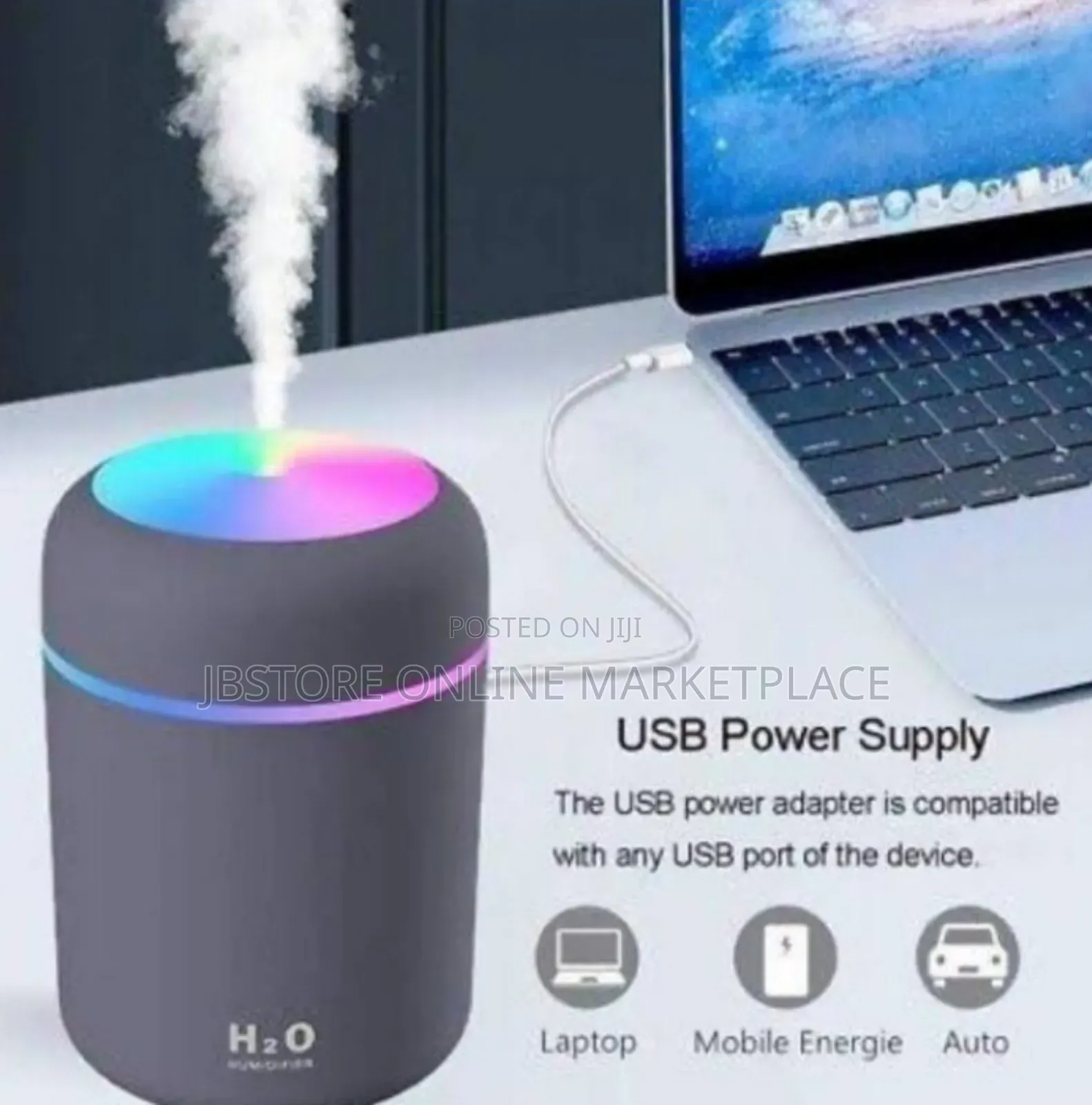 Air Purifier Humidifier Usb Air Diffuser Colorful Light Quiet