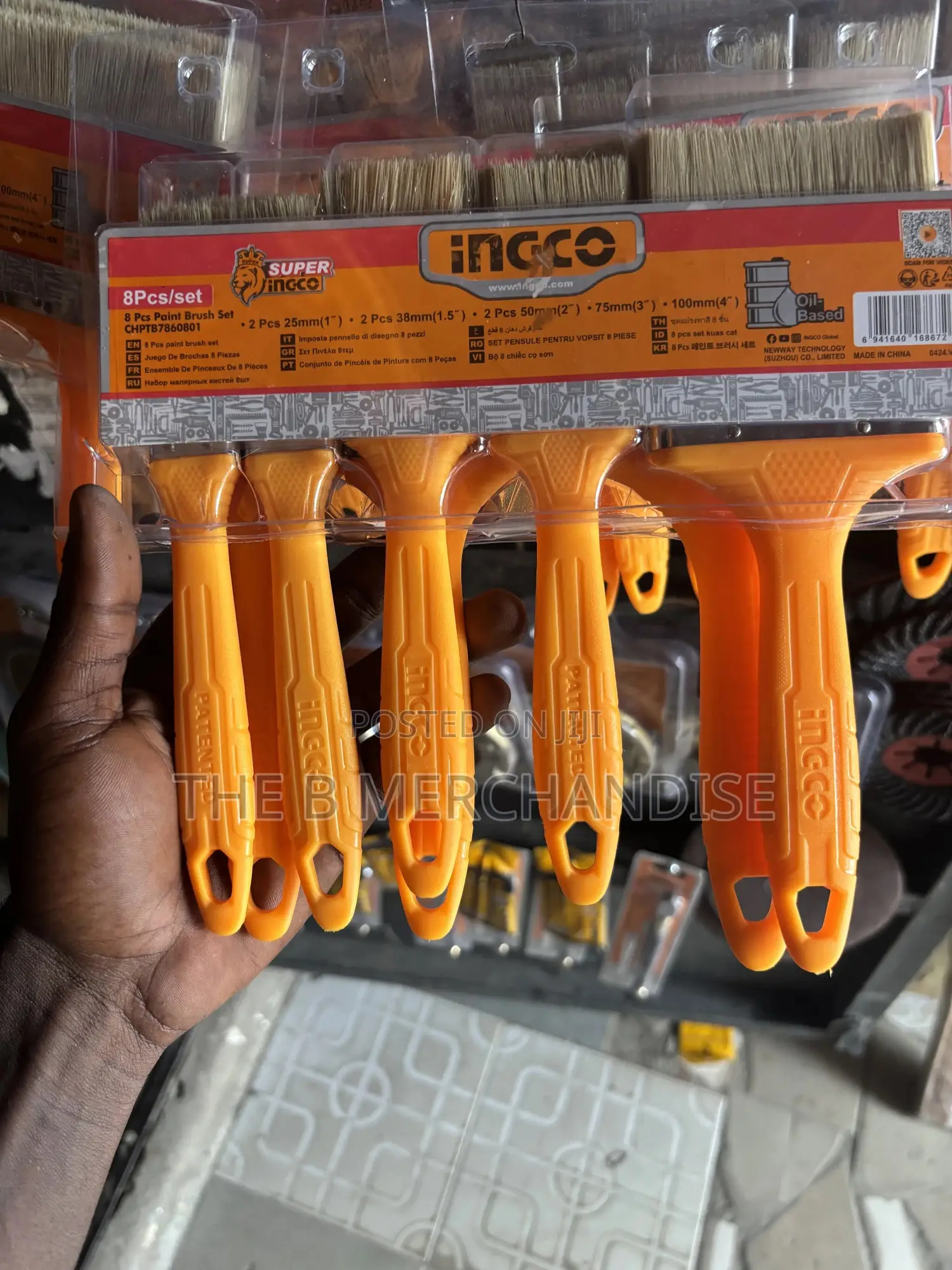Ingco 8pcs Paintbrush Pack