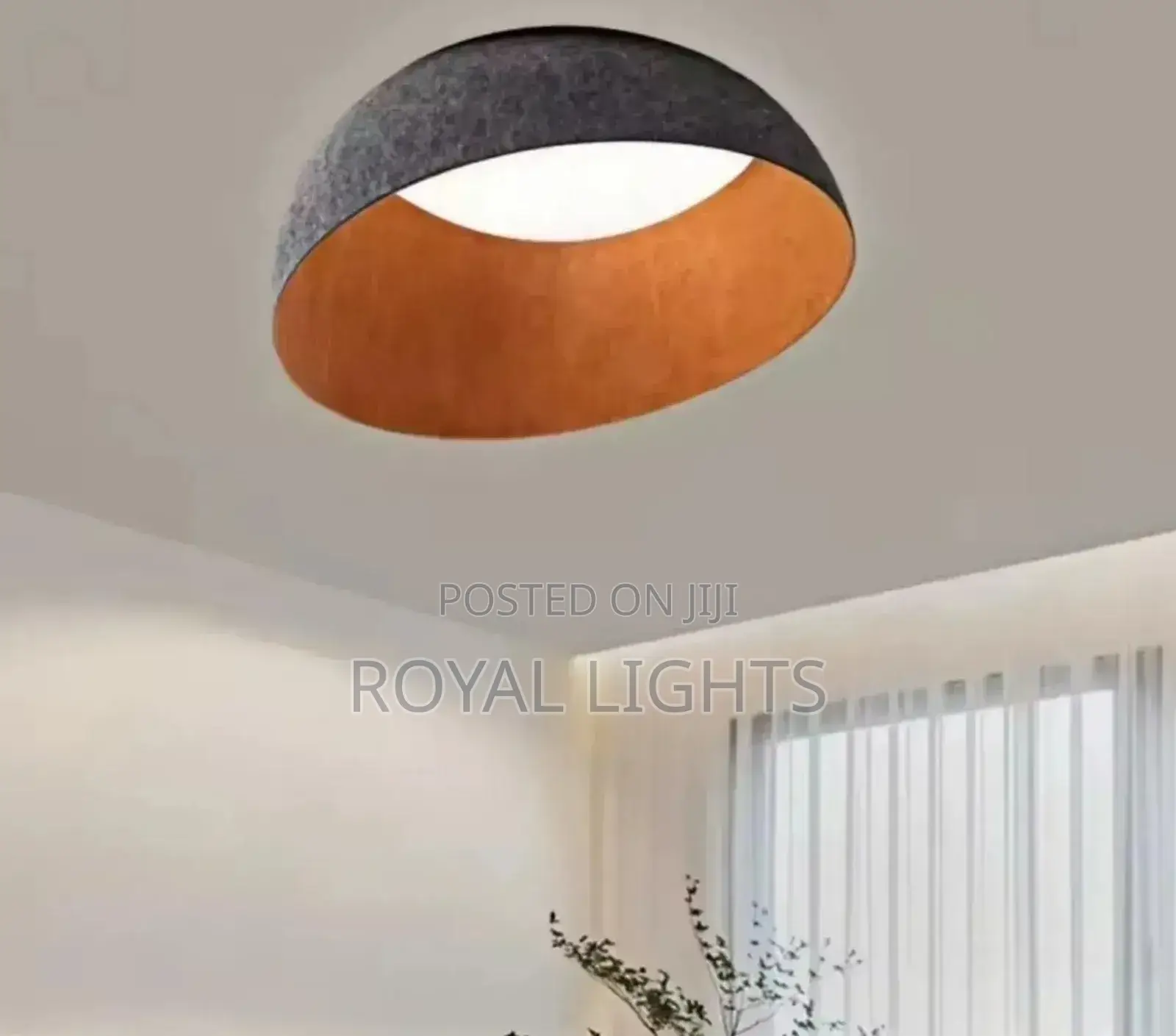 Led Black And Gold Flush Chandelier