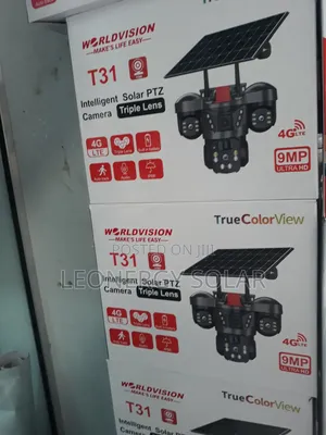 V380 Triple Lens Solar Camera PTZ Ai Alarm 4g Sim Enable.