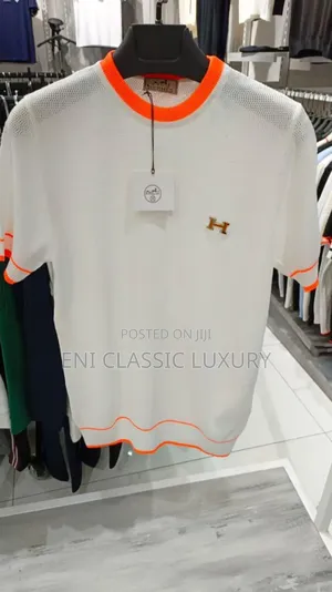 Premium Quality Luxury Men's Round Neck Hermes Collection Well Banded
