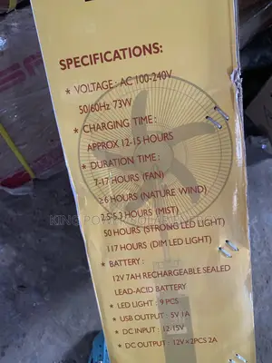 18” Century Rechargeable Mist Fan