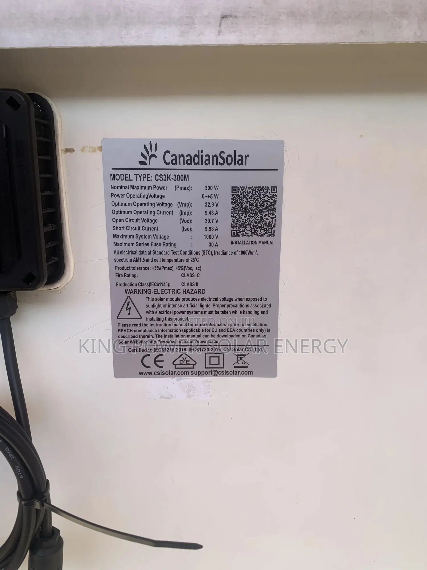 Canadian Solar 300w Solar Panel (Used)