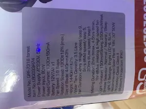 18” Qasa Rechargeable Mist Fan