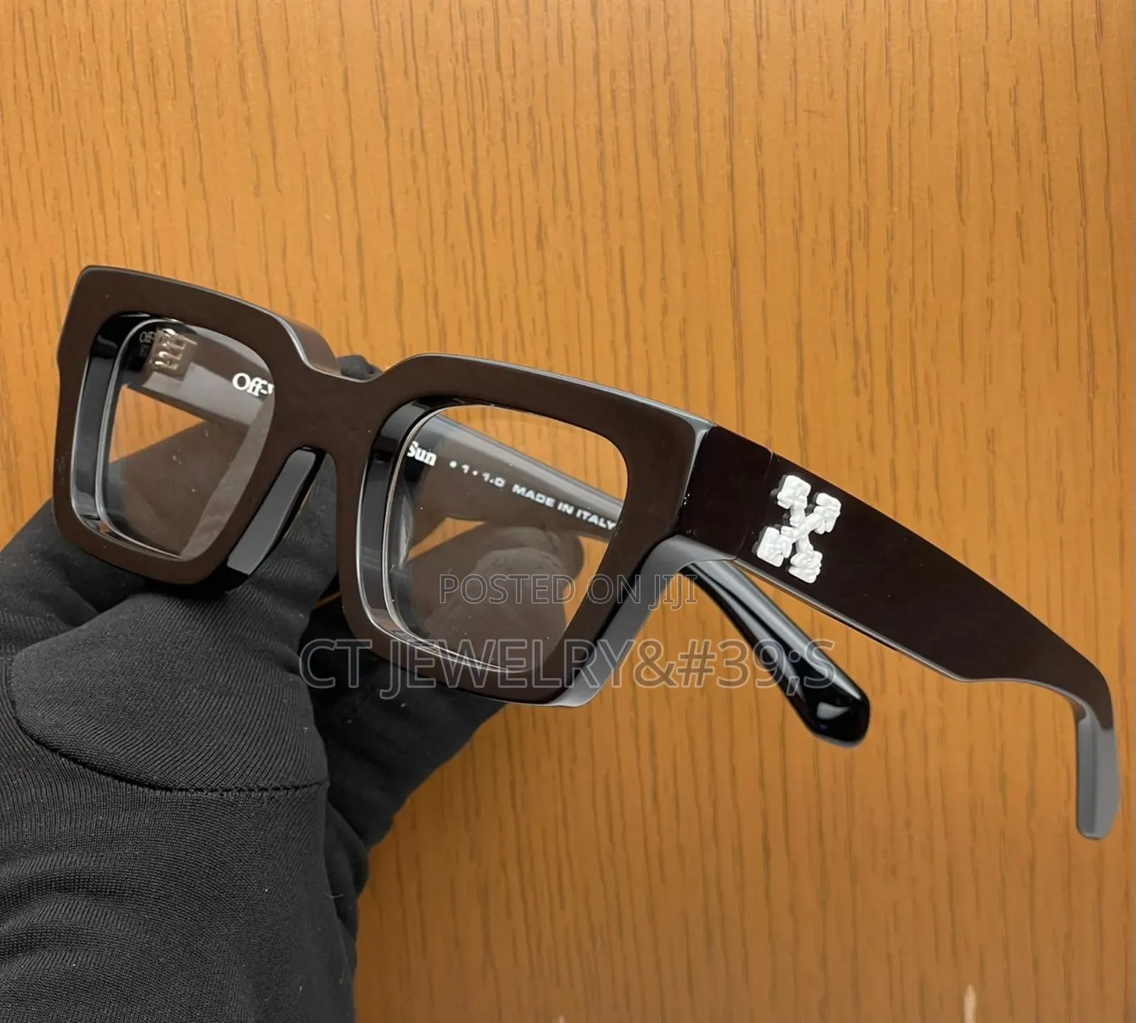 Off-white Virgil Square Frame Model,Durable Plastic.Thick Temples.