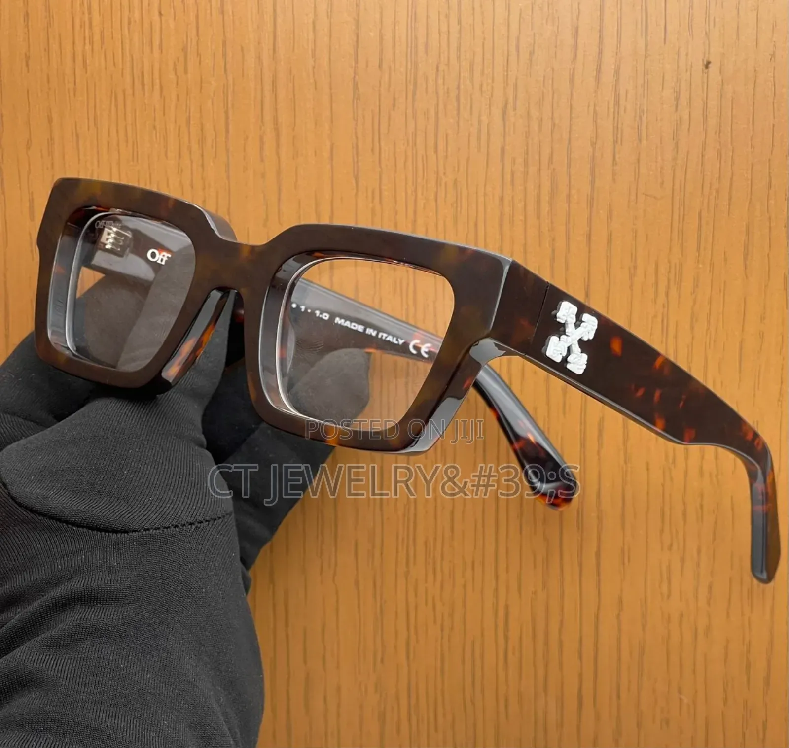Off-white Virgil Square Frame Model,Durable Plastic.Thick Temples.