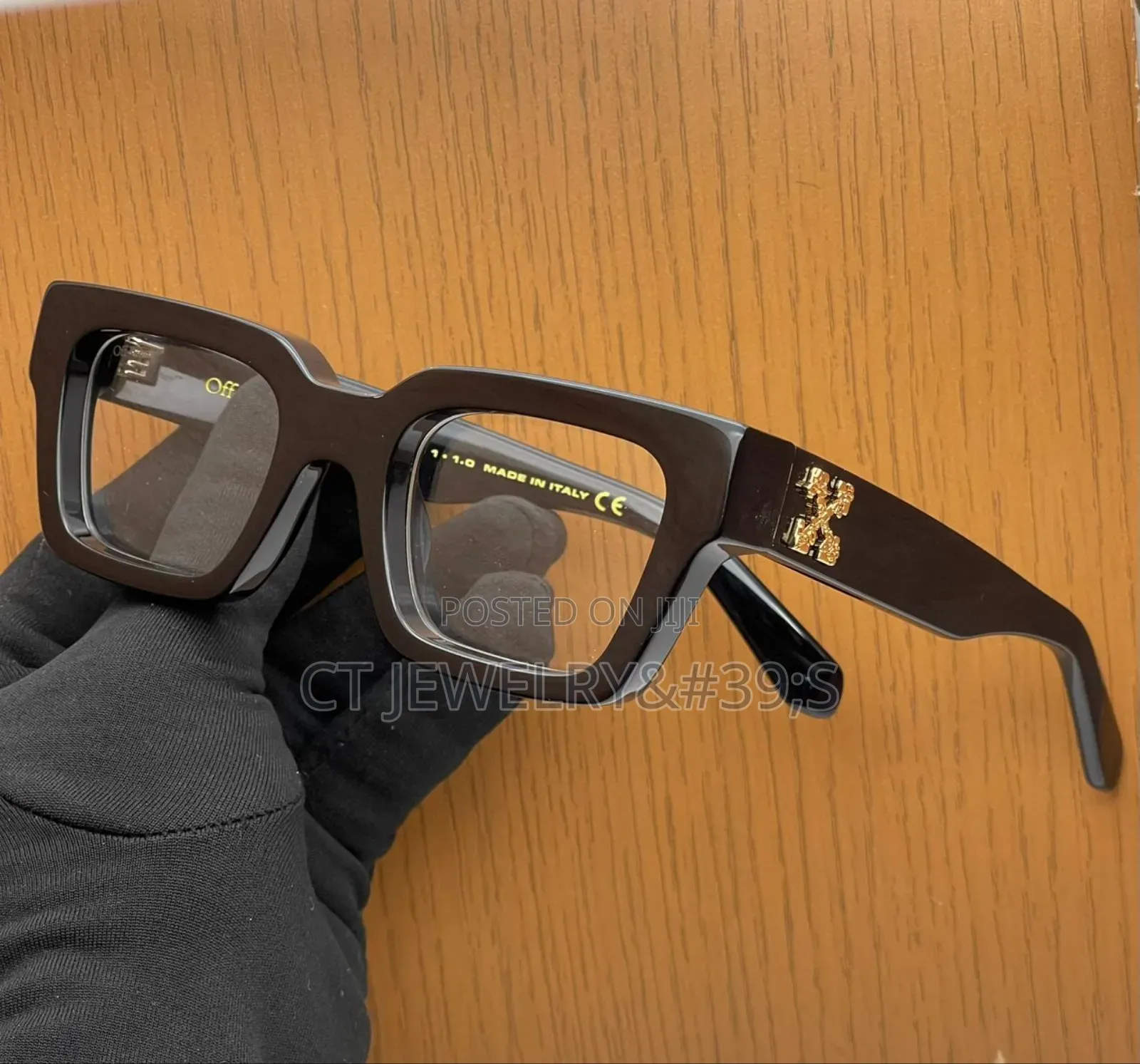 Off-white Virgil Square Frame Model,Durable Plastic.Thick Temples.