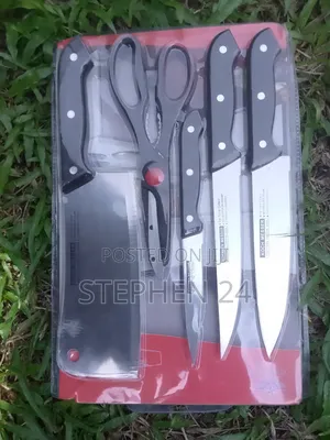 Knife Set With Scissors and Chopping Board