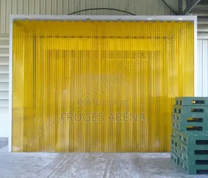 2mm X 200mm X 50m Yellow Ribbed PVC Strip Curtain – Coldroom Storage