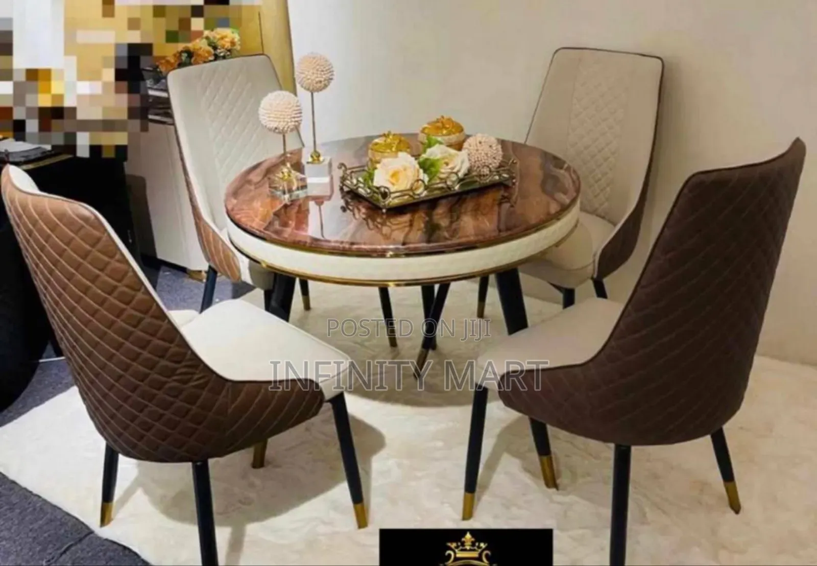 Classic 4 Seater Marble Dinning Table