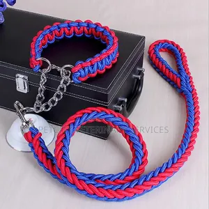 Braided Rope Dog Leash Collar Set (Also Available Without Collar)