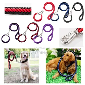 Braided Rope Dog Leash Collar Set (Also Available Without Collar)