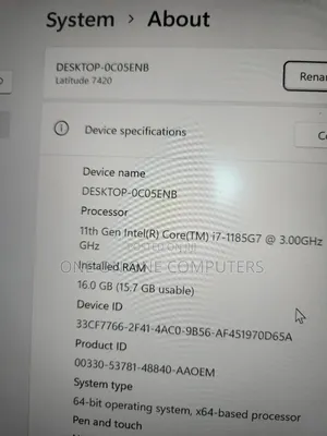 Laptop Dell Latitude 7420 16GB Intel Core i7 SSD 512GB