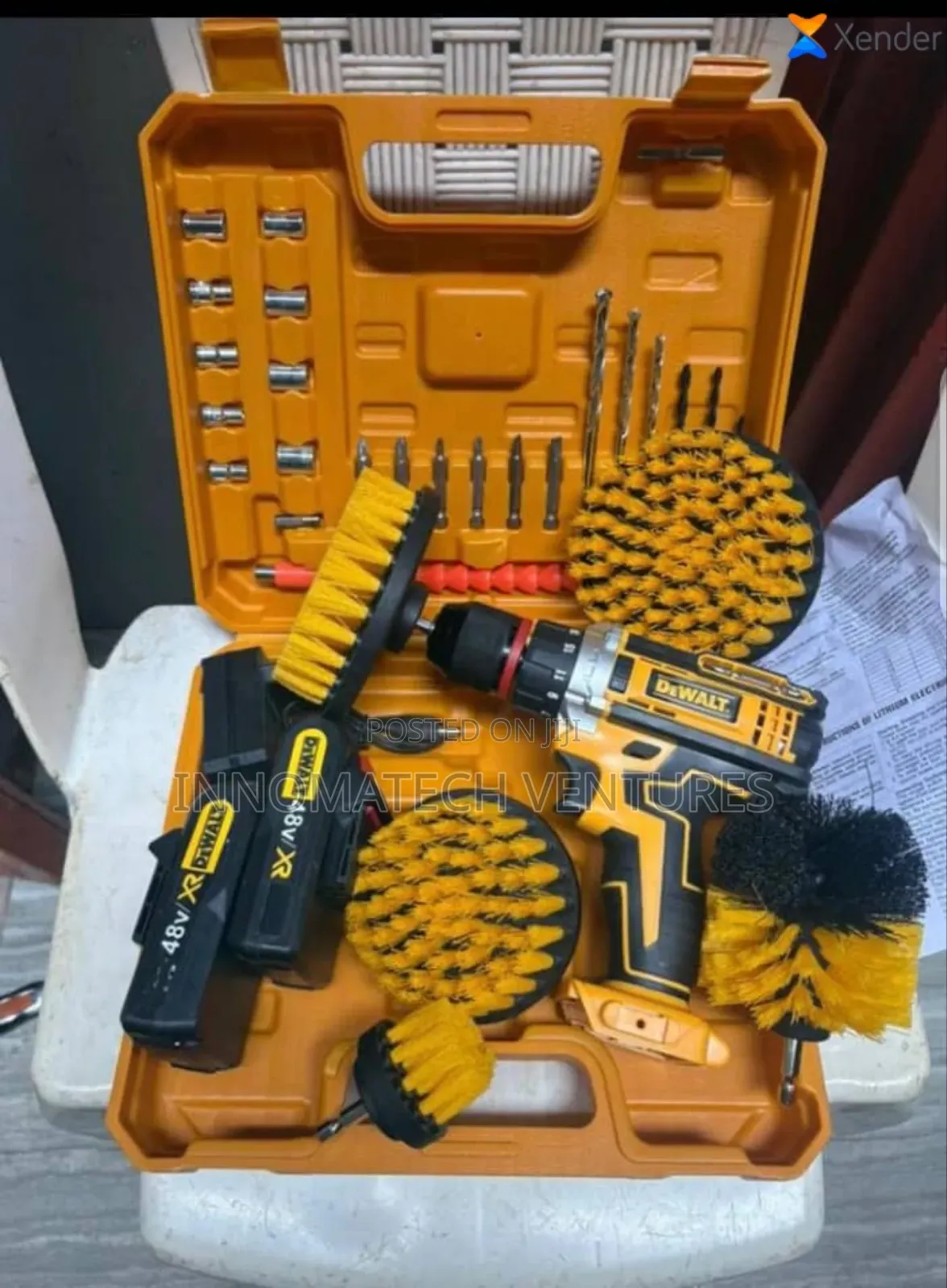 Cordless Drill/Screw Driver With Brush Attachment