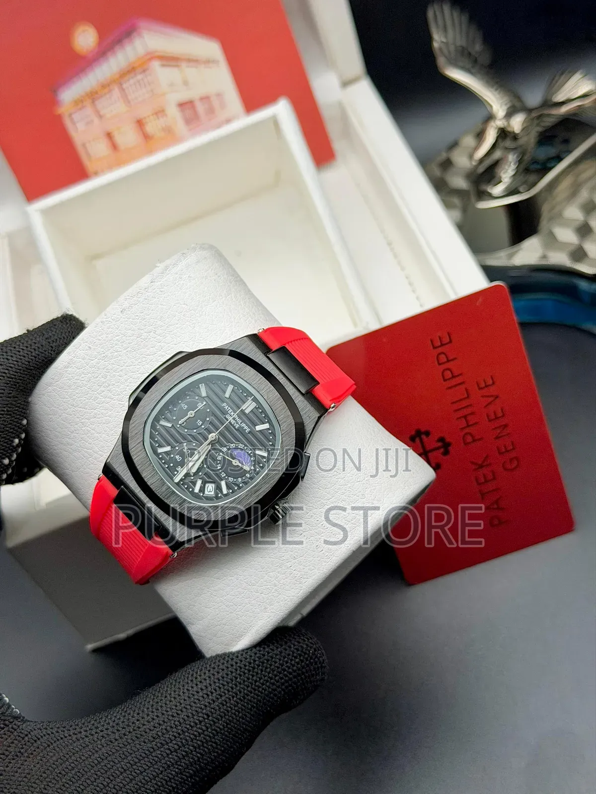 Patek Phillipe Functional Chronograph Auto Movement Rubber Strap Watch