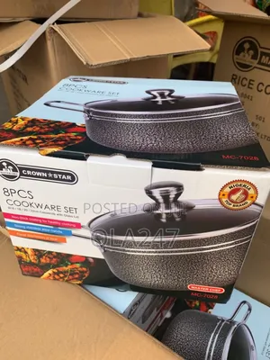 The Crown Star 8-Piece Non-Stick Cookware Set (Mc-7028)