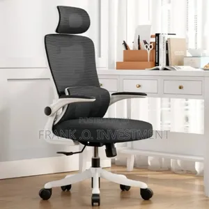 Ergonomic Design Mesh Office Chair With Lumbar Support -Black White