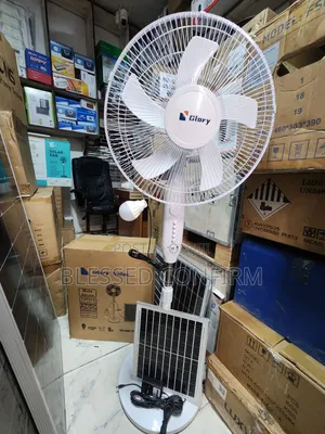 Brand New Glory Solar 16" Rechargeable Fan With Panel