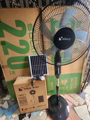 Powerful 16" Solar Rechargeable Fan