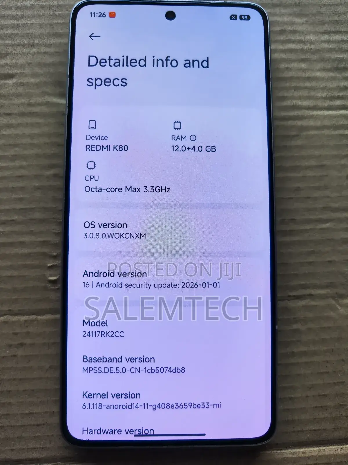Xiaomi Redmi K80 256 GB Red