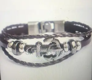 Leather Anchor Bracelet