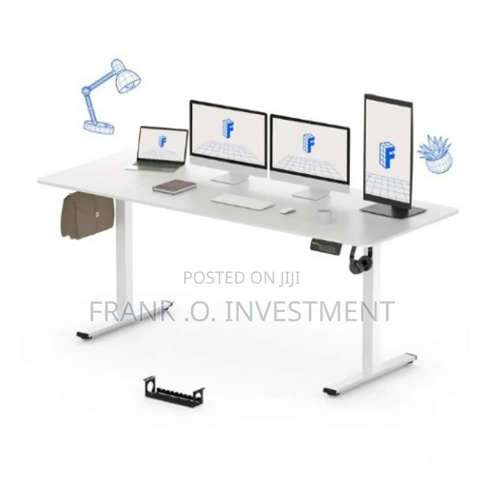 Modern Electric Adjustable Computer Long Desk- 1.6 M