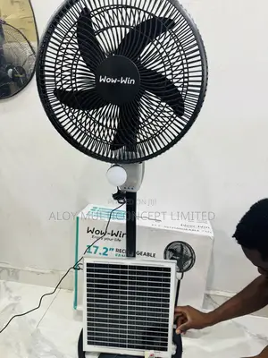 Wow Win Solar Rechargeable Fans With 30wats Solar Panel