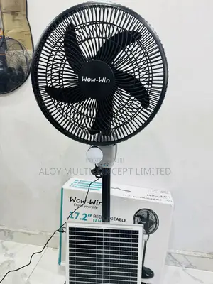 Wow Win Solar Rechargeable Fans With 30wats Solar Panel