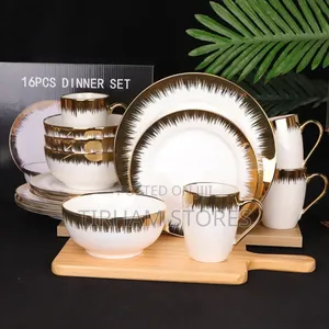 16pcs Gold Plated Dinner Sets