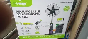 Iwin Energy 18-Inch Rechargeable Solar Stand Fan Ac/Dc