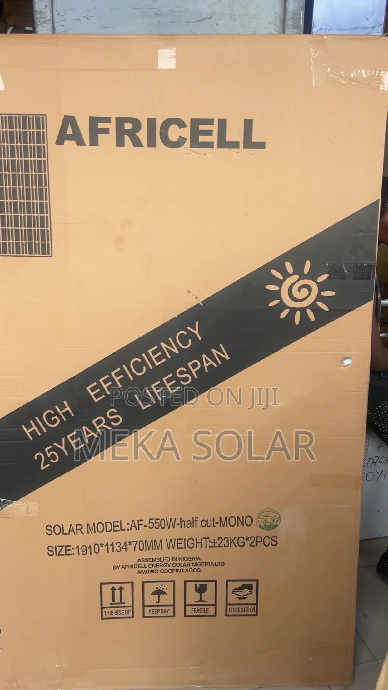 Africell 550w Mono-Crystalline Solar Panel