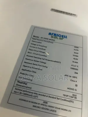 Africell 550w Mono-Crystalline Solar Panel