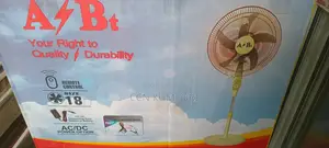 A/Bt 18-Inch Standing Fan. Remote Control. Ac/Dc Power Option