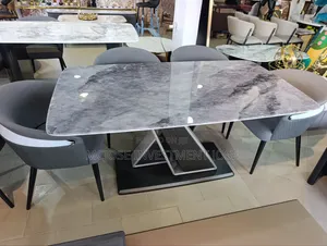 High Quality Marble Top Dining Table With 6 Chairs.