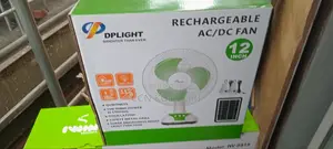 Delight 12-Inch Rechargeable Table Fan Ac/Dc Panel and Bolbs.