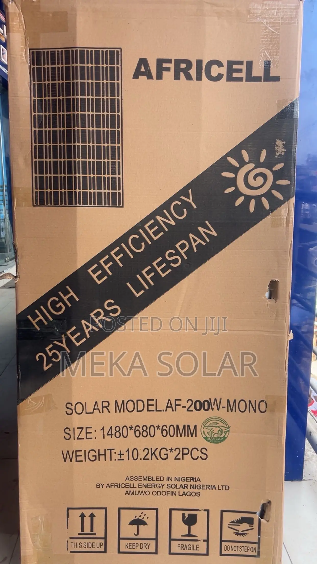 Africell 200w Mono-Crystalline Solar Panel