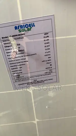 Africell 480w Mono-Crystalline Solar Panel