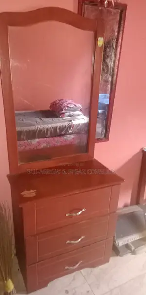Neatly Used Vanity Dressing Table With Large Mirror