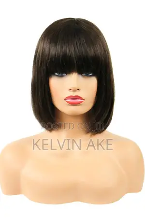 Luxury Fashion 12inches Closure Frindge Bob Human Hair Luxury Wig