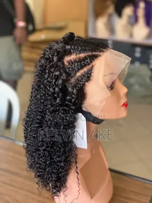 13x4 Full Lace Frontal Double Drawn Curly Wig, 14inches