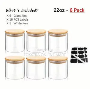 Set 6 Glass Jars